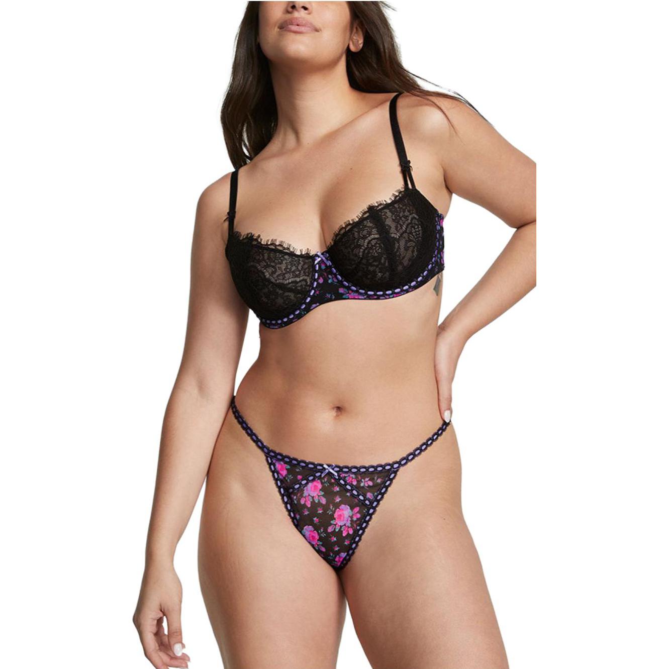 Женское танга Victoria's Secret, черный — фото 2