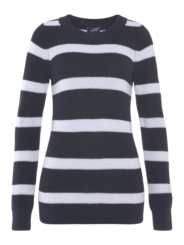 

Свитер с круглым вырезом темно-синего и белого цветов ARIZONA