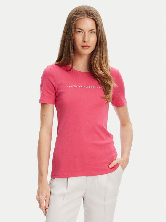 

Футболка обычного кроя 3GA2E16A2 United Colors Of Benetton, розовый