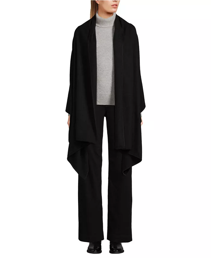 

Женская шаль-накидка CashTouch Lands' End, черный