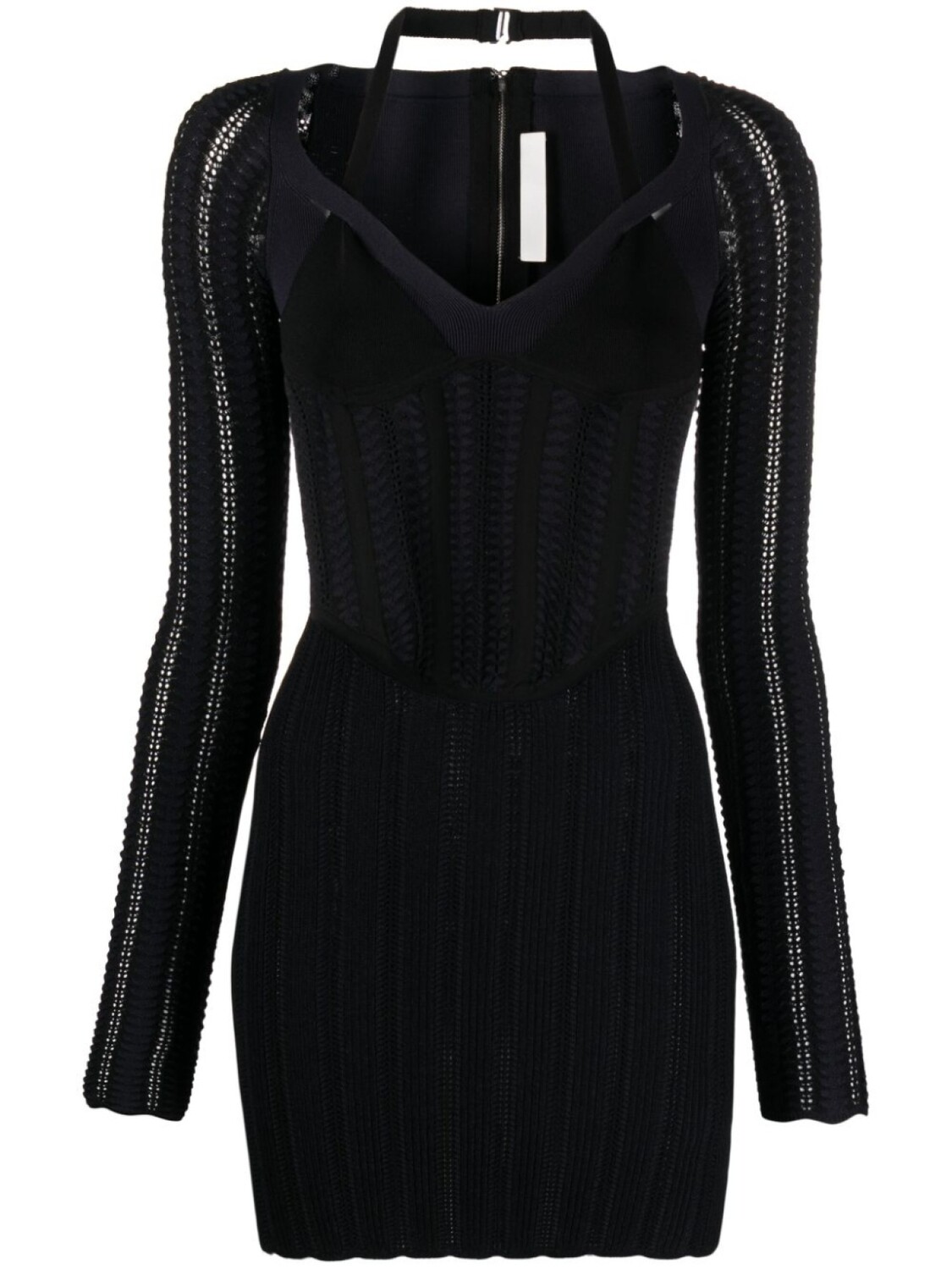 

Dion Lee фактурное платье мини, черный