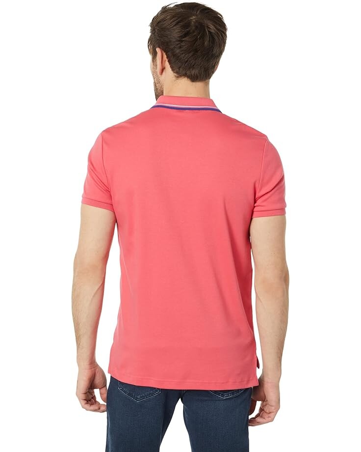 

Поло U.S. POLO ASSN. Slim Fit Tipped Interlock Knit Polo, цвет Rouge Red