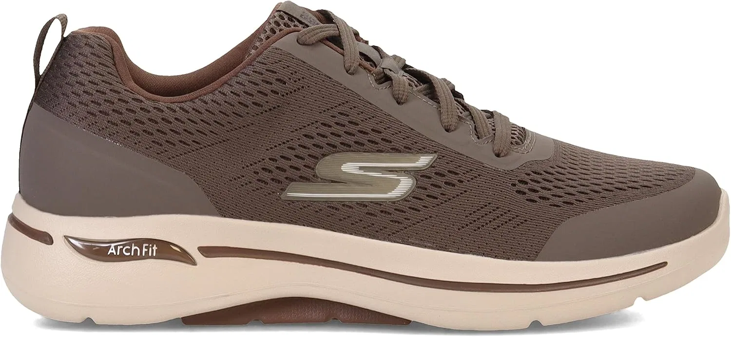 Skechers Herren Gowalk Arch Fit - Спортивные кроссовки для тренировок и ходьбы с воздухопроницаемой пеной, Taupe — фото 3