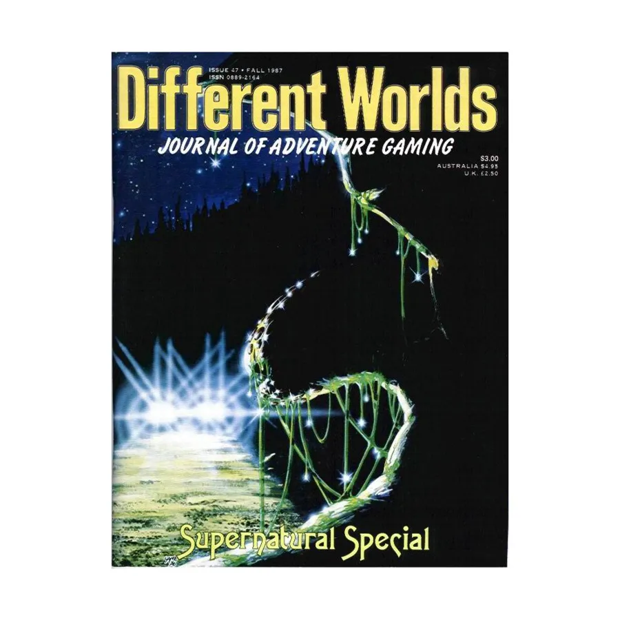 

Журнал #47 "World of Tekumel - Temple of Vimuhla, Egyptian Magic for Call of Cthulhu", Different Worlds Magazine
