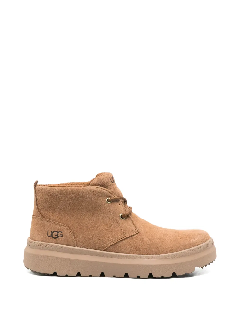 Замшевые сапоги на шнуровке Ugg, нейтральный