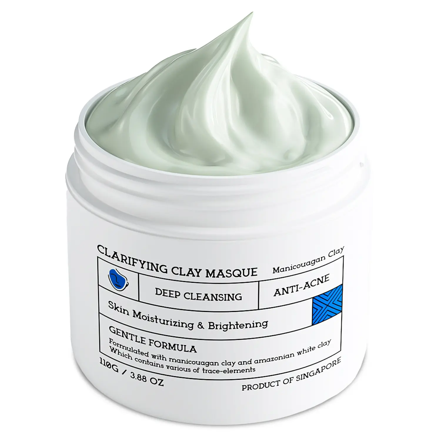 

NING Сингапур, Clea Clay Mask увлажняющая очищающая маска для всех типов кожи 110g