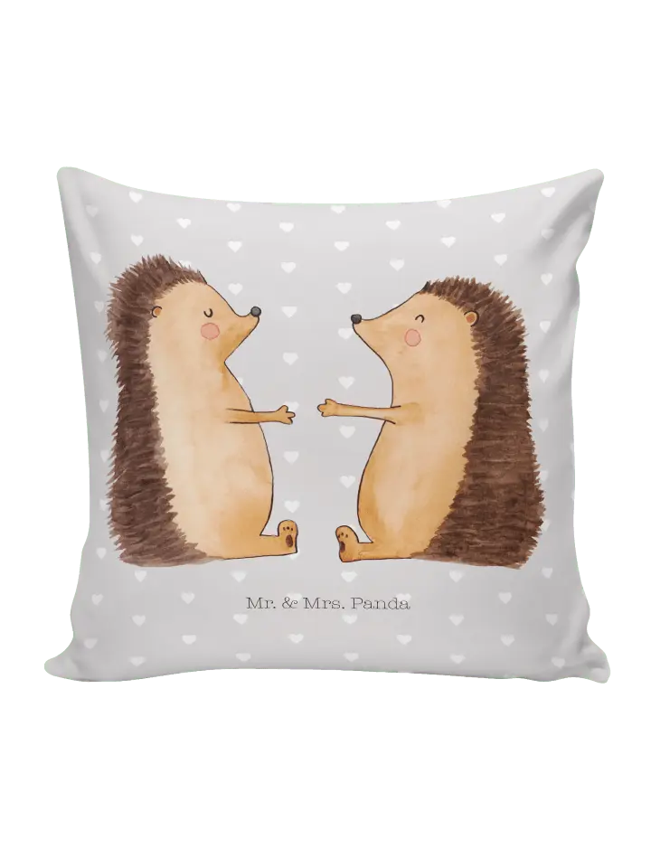 

Подушка Mr. & Mrs. Panda, серый пастельный