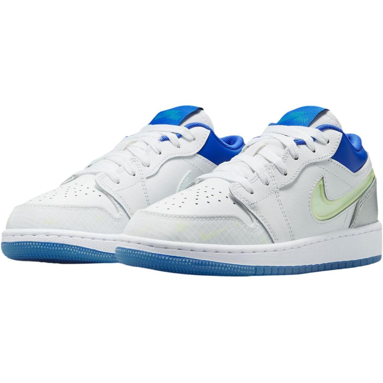 Jordan Air 1 устойчивые к истиранию низкие детские скейтбординг кроссовки White — фото 4