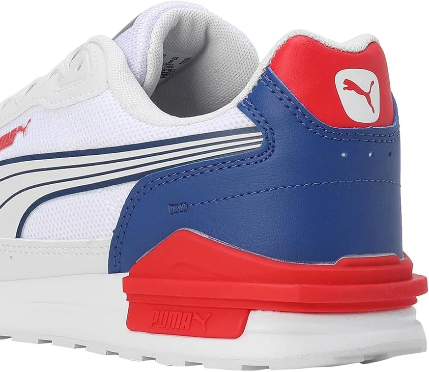Мега-кроссовки PUMA Herren Graviton, Puma White Feather Gray Puma Red Clyde Royal — фото 4