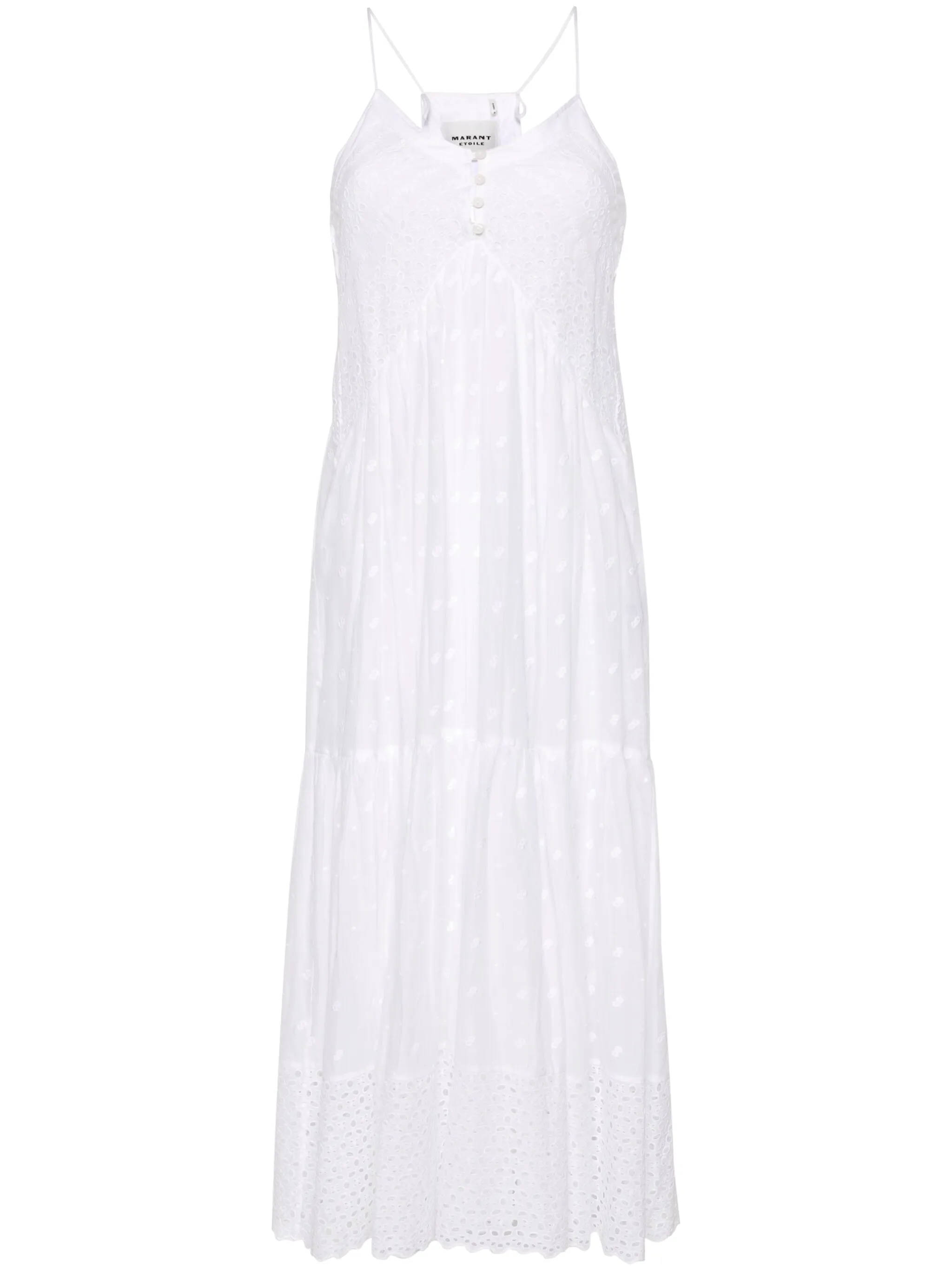 

Платье макси Sabba с английской вышивкой Marant Étoile, белый