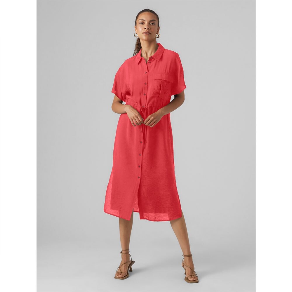 

Платье миди Vero Moda Iris Short, красный