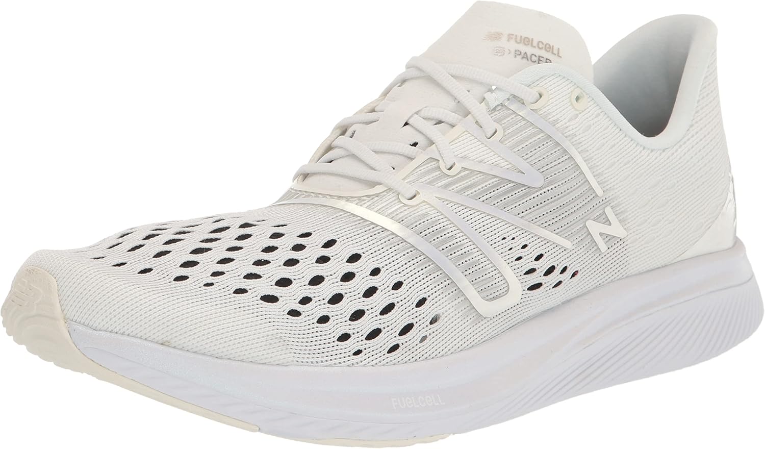 

Кроссовки для бега New Balance FuelCell Supercomp Pacer V1 для мужчин, White/White Iridescent/Silver Metalic