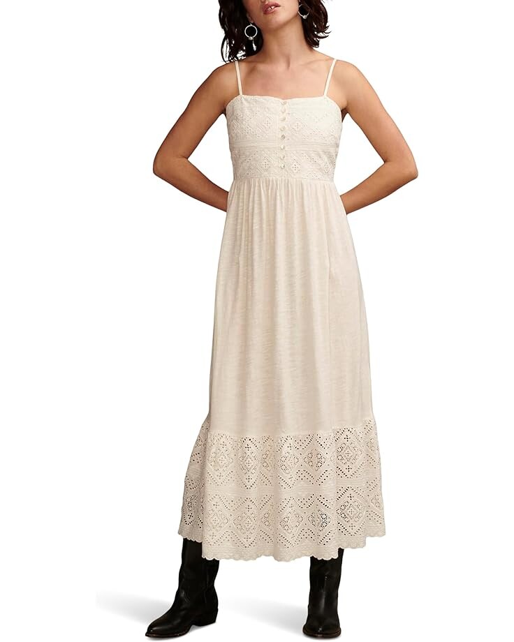 

Платье Lucky Brand Cutwork Maxi, цвет Whisper White
