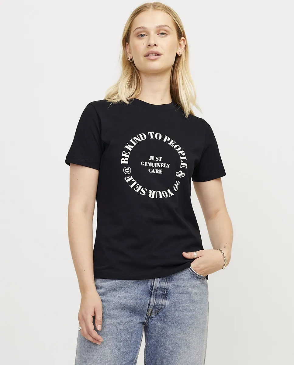 

Женская футболка с принтом Jack & Jones, черный
