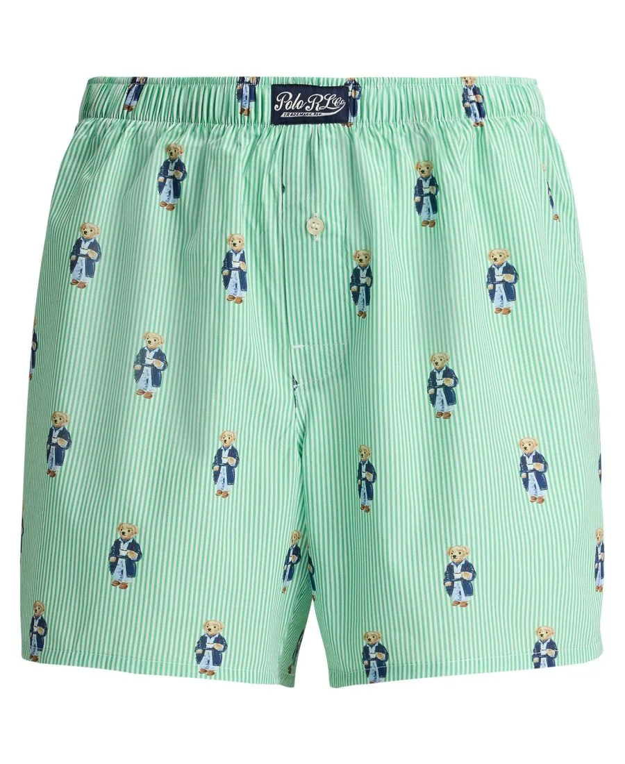 Мужские классические тканые боксерские трусы Polo Ralph Lauren, Morning Robe Bear Stripe — фото 4