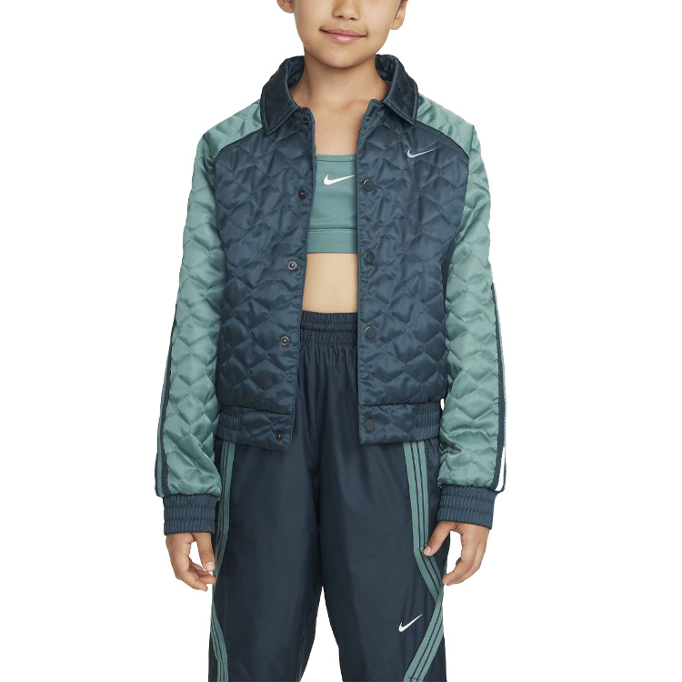 Куртка баскетбольной культуры Nike для подростков, цвет Deep Forest Green/Coast Green, Dark Jungle Green/Coast Green/Dark Sea Green — фото 2