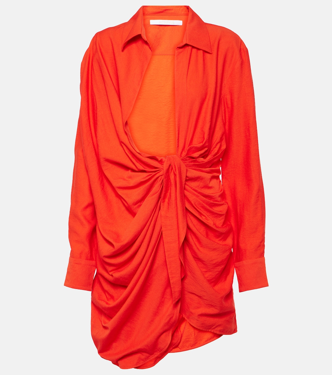 

Платье-рубашка с драпировкой La Robe Bahia Jacquemus, оранжевый