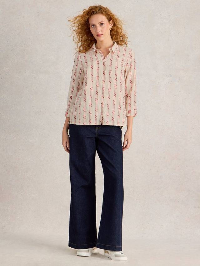 

Sophie рубашка с вышитыми квадратами White Stuff, Pink/Multi