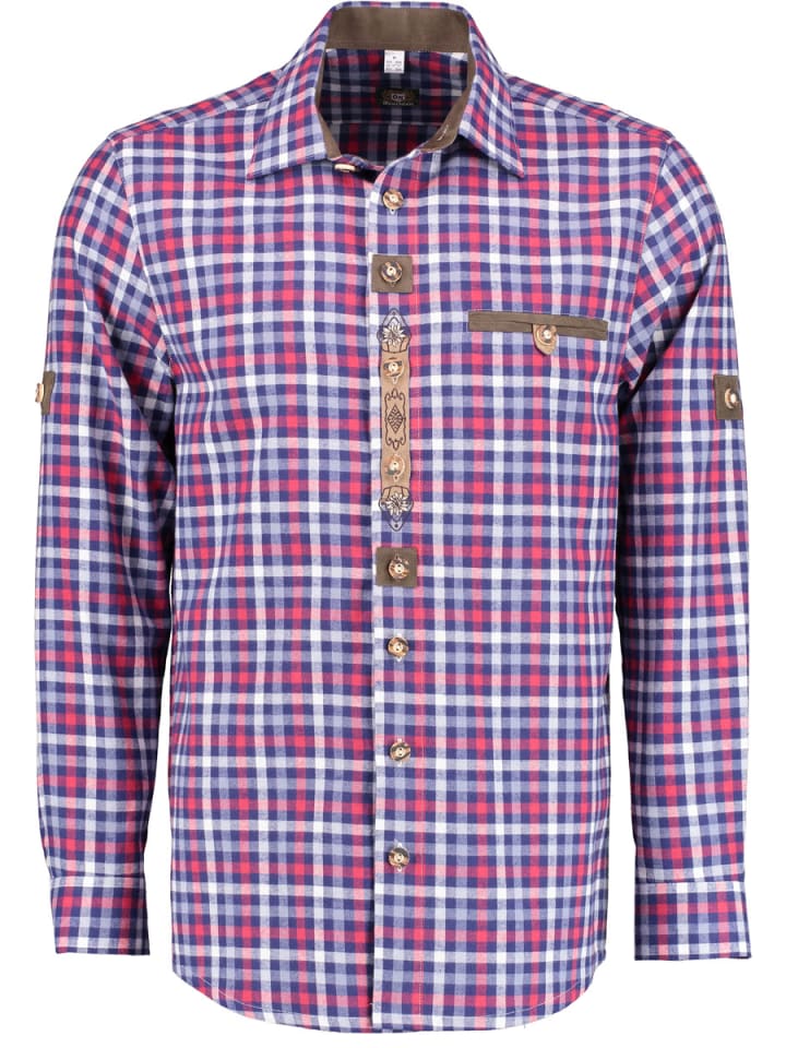 

Традиционная рубашка, выполненная в темно-синем цвете OS-Trachten