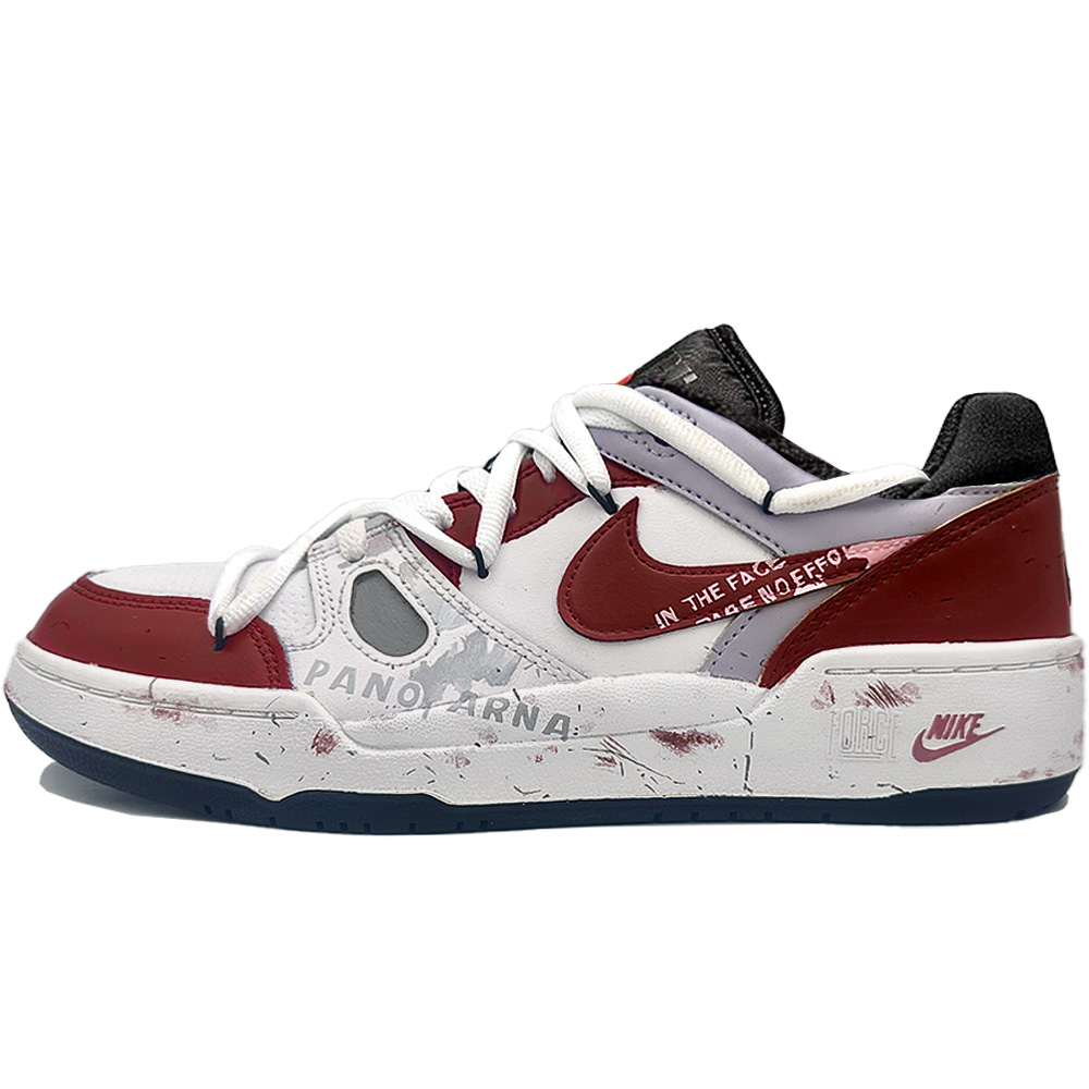 

Nike Кроссовки для скейтбординга Boyfriend Full Force Low Panorama Over Exposure, красные, белые, мужские