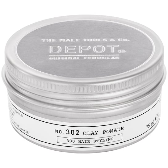 

Депо, НЕТ. 302 Clay Pomade, Кремовая помада с глиной для укладки мужских волос с каолином и глицерином, 75 мл, Depot