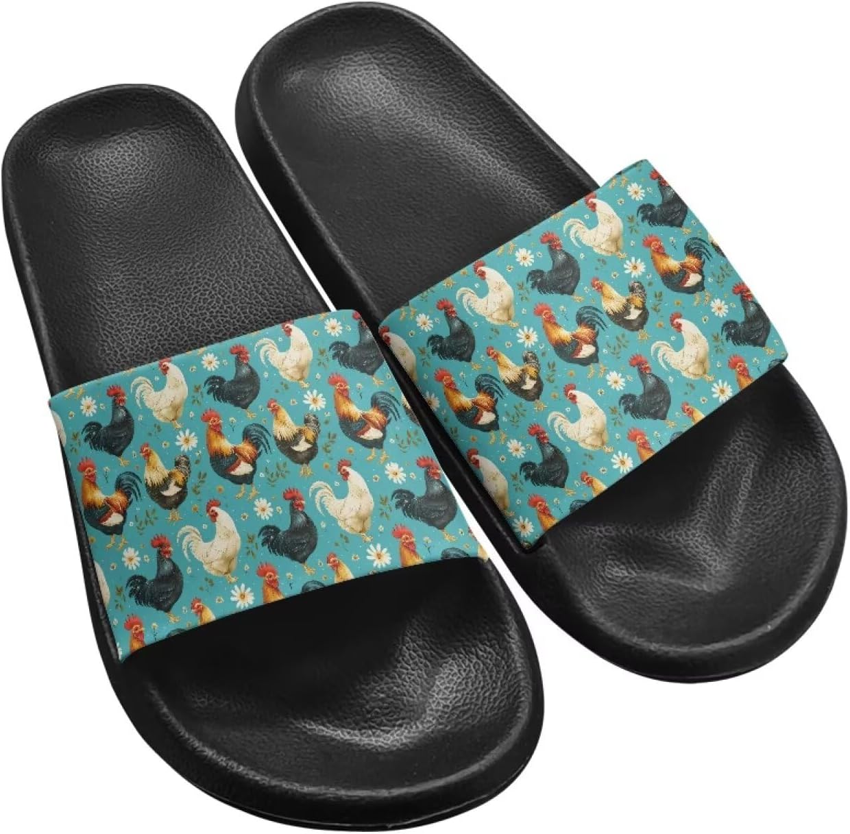 

Женские и мужские повседневные слайд сандалии Hechitok, удобная мягкая подошва, нескользящие ЭВА сандалии на плоской подошве, для ванной и душа, Chicken