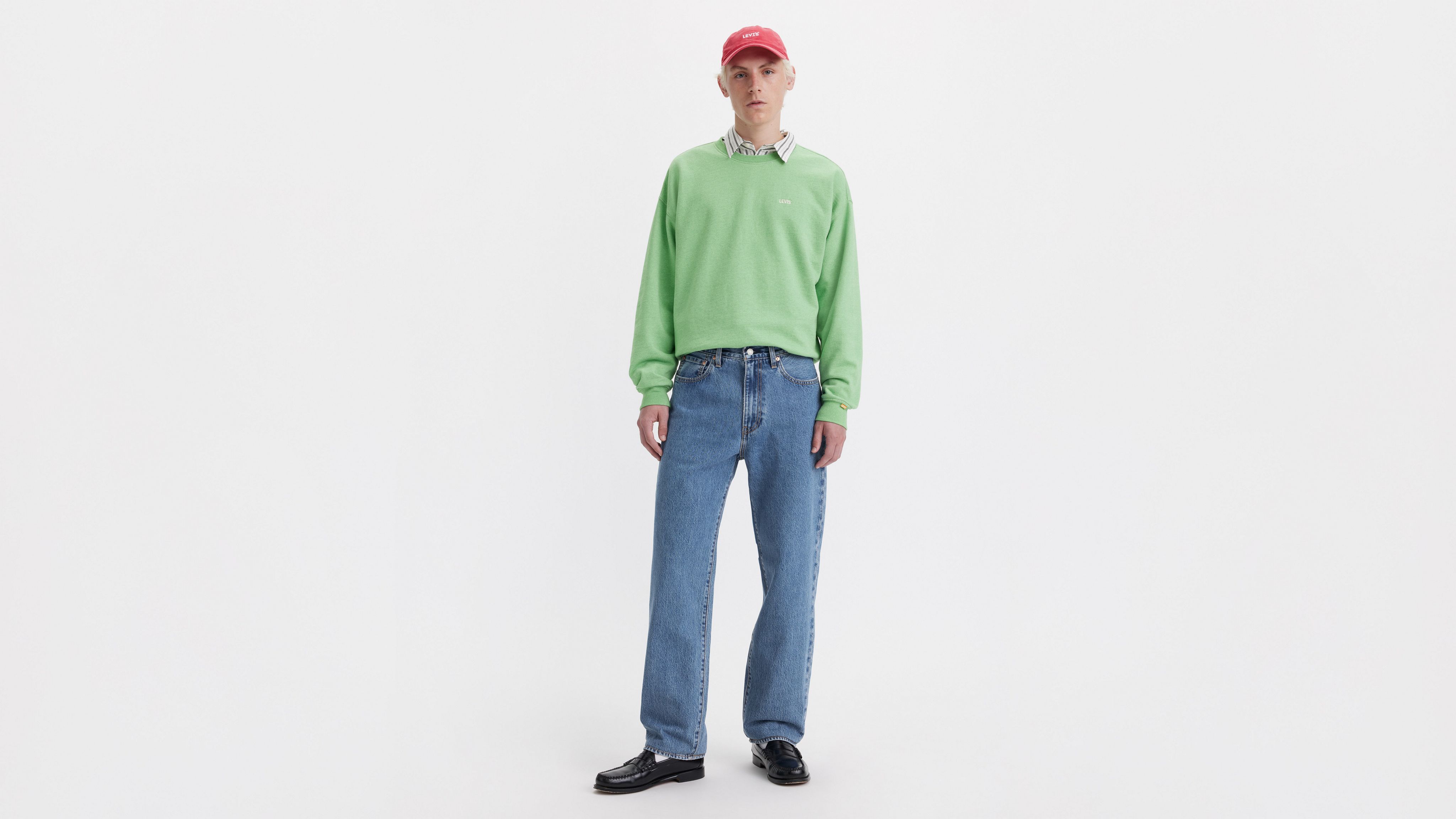 568 Свободные прямые мужские джинсы Levi's, цвет Blue Essentials - Medium Wash — фото 2