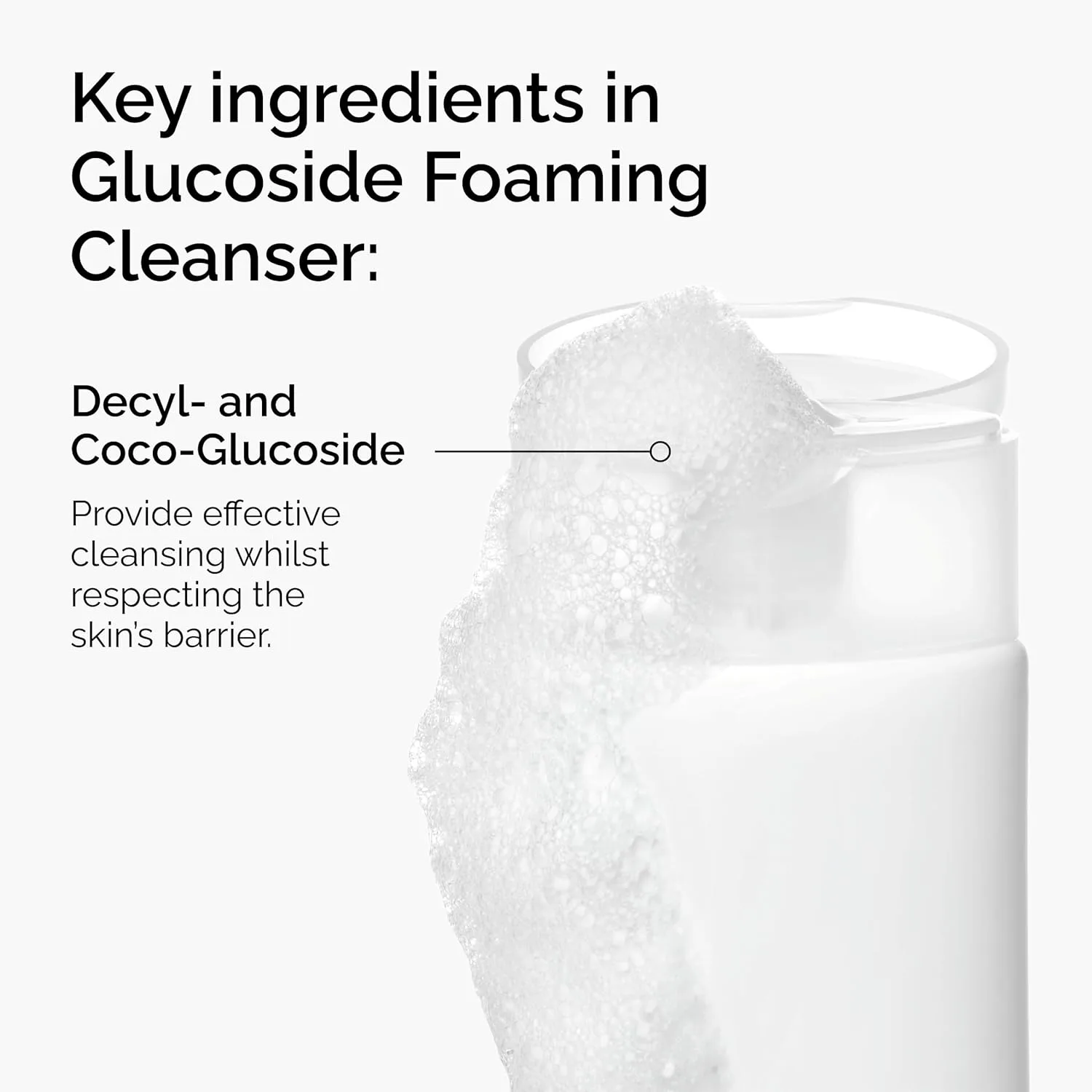 Гель для умывания The Ordinary — Пенящееся очищающее средство Glucoside, нежное пенящееся средство для умывания лица для, 140 мл — фото 2