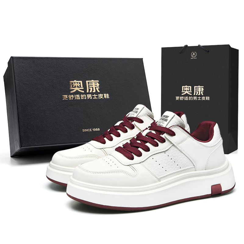 

AOKANG Кроссовки Air Force One Series мужские низкие бело-красные, бело-коричневые - Mamba Red [Коробка], цвет Mamba Red[Box]