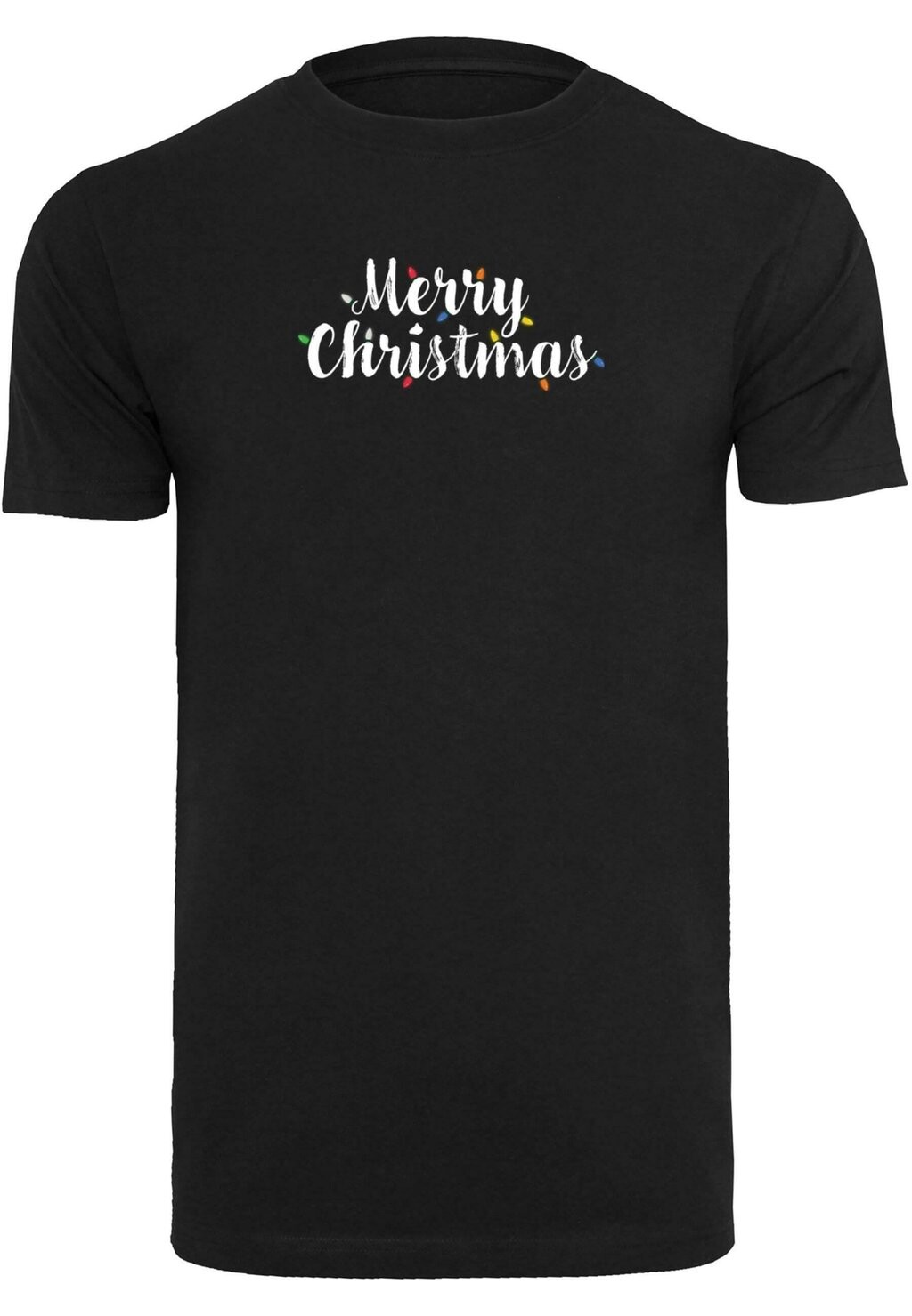 

Футболка с принтом MERRY CHRISTMAS ROUND NECK Merchcode, черный