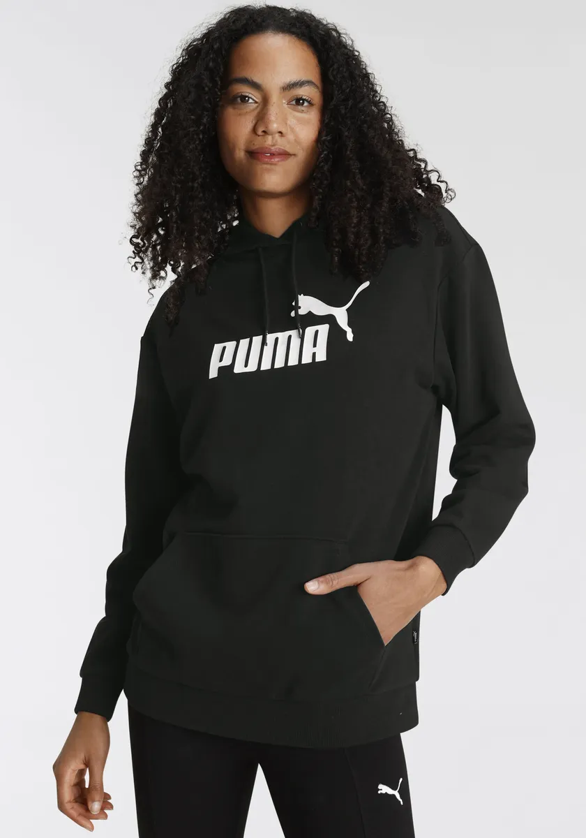 

Толстовка с капюшоном PUMA "ESS ELONGATED LOGO HOODIE TR", черный