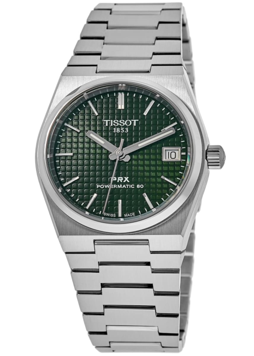 

Tissot PRX Powermatic 80 35 мм зеленый циферблат стальные часы унисекс T137.207.11.091.00