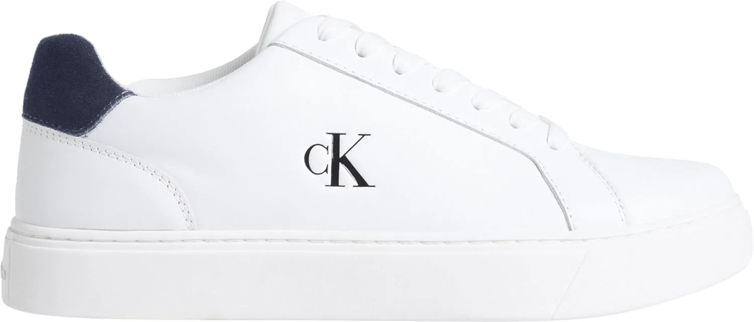 Классические кроссовки Calvin Klein с чашеобразной подошвой и шнуровкой, 02Y, размер 40 EU 02Y - Ярко-белый, темно-синий, 40 — фото 2