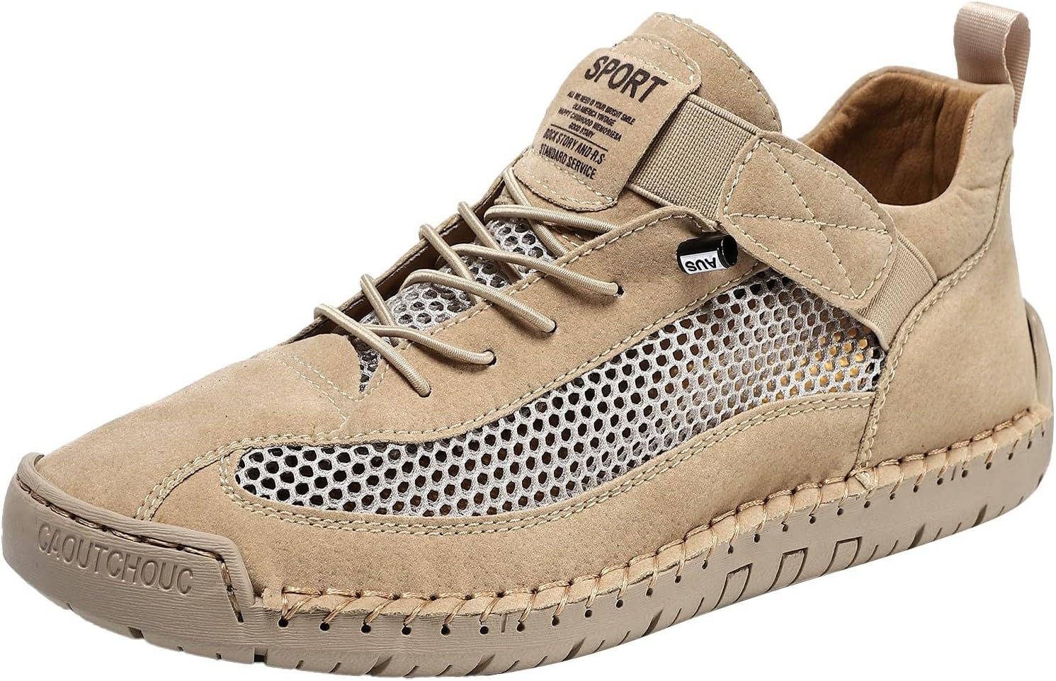 

Мужские кожаные кроссовки с прорезями, удобные, с нескользящей мягкой подошвой, для тенниса и прогулок, повседневные модные с шнуровкой, дышащие, деловые оксфорды Generic, хаки