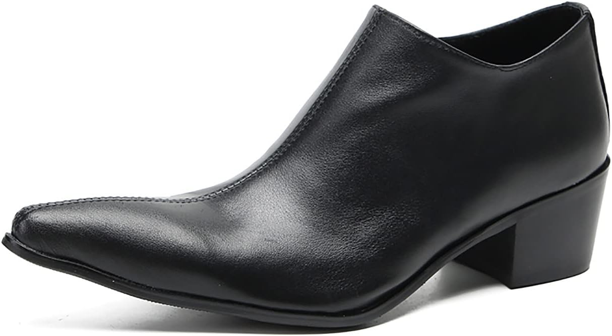 

Мужские ботинки челси Santimon, повседневные, из натуральной кожи, с застежкой-молнией сбоку, на каблуке, с острым носком, модные для выпускного бала, свадьбы, смокинга, вечеринки, дискотеки, вестерна, ковбойские ботинки чукка для мужчин, черный