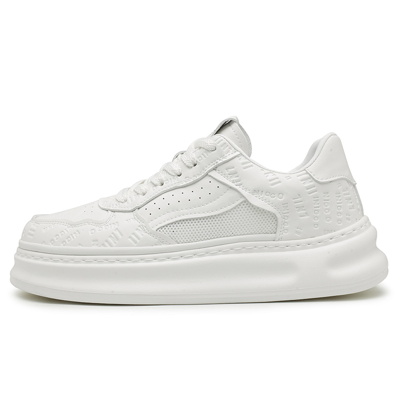 

LINGPAO Мужские низкие скейтерские кеды бежевые, цвет Beige