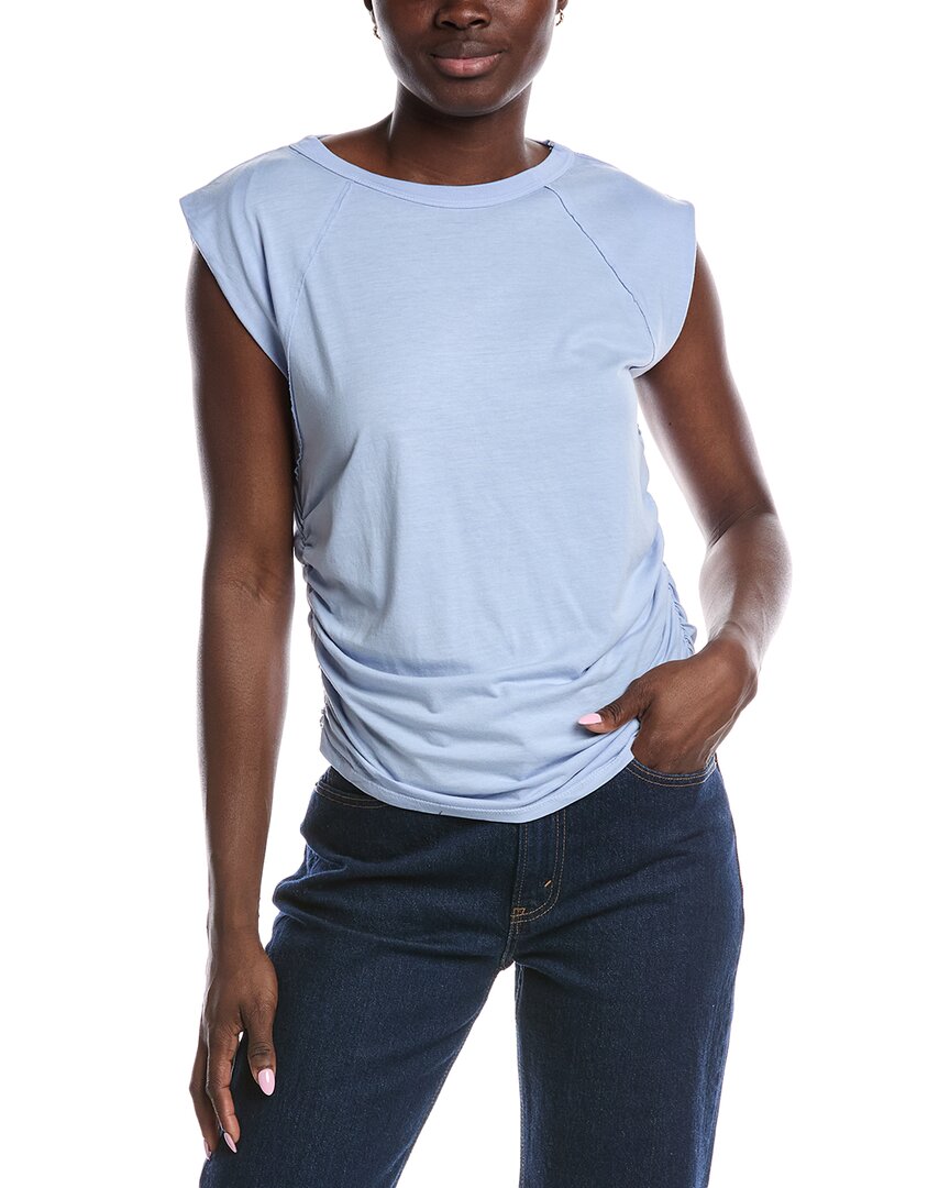 

Социальный топ с завышенной линией плеча PROJECT SOCIAL T, синий