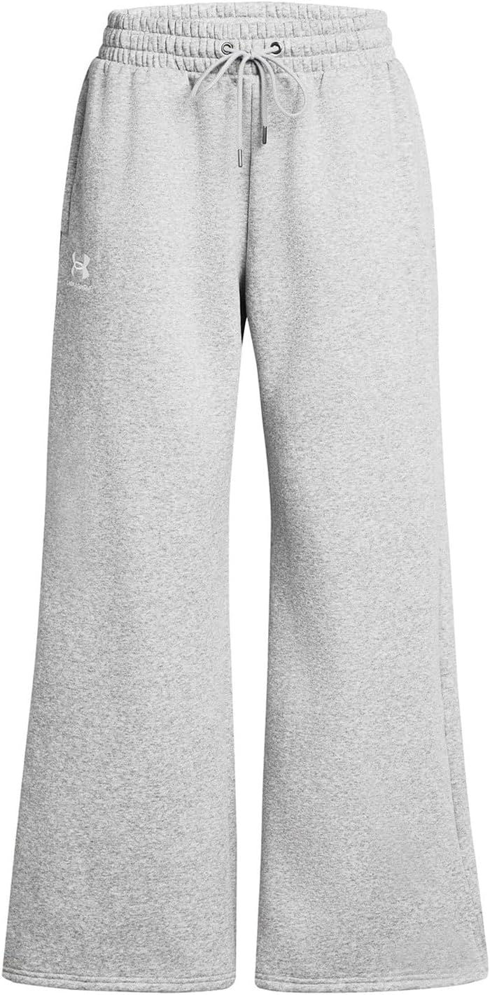 

Under Armour женские брюки Icon Fleece Wide Leg - ультрамягкий флис средней плотности, Mod Gray Light Heather-White