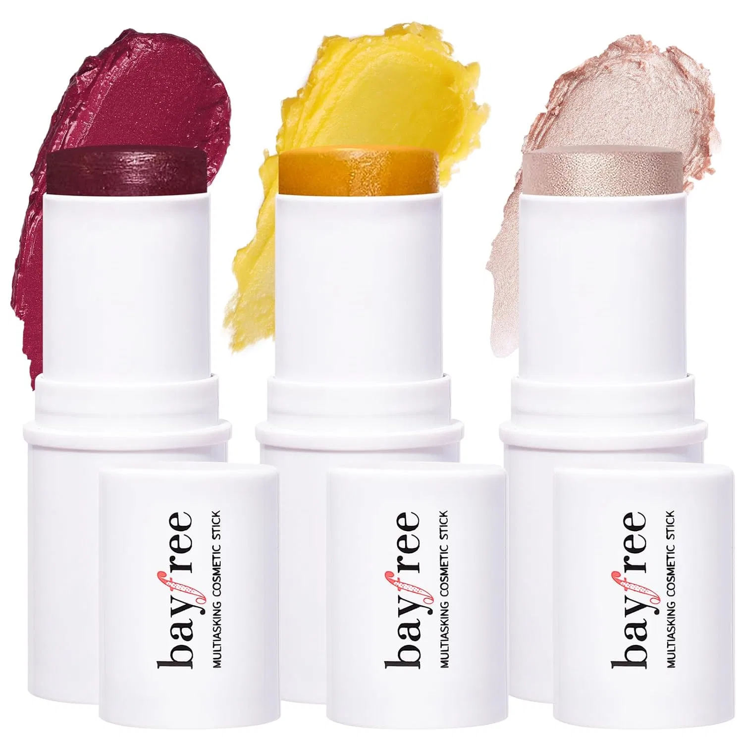 Многофункциональный стик KIMUSE Cream Blush Stick для румян, хайлайтера и контуринга (Luminous Bordeaux Trio) Kimuse, Luminous Bordeaux Trio