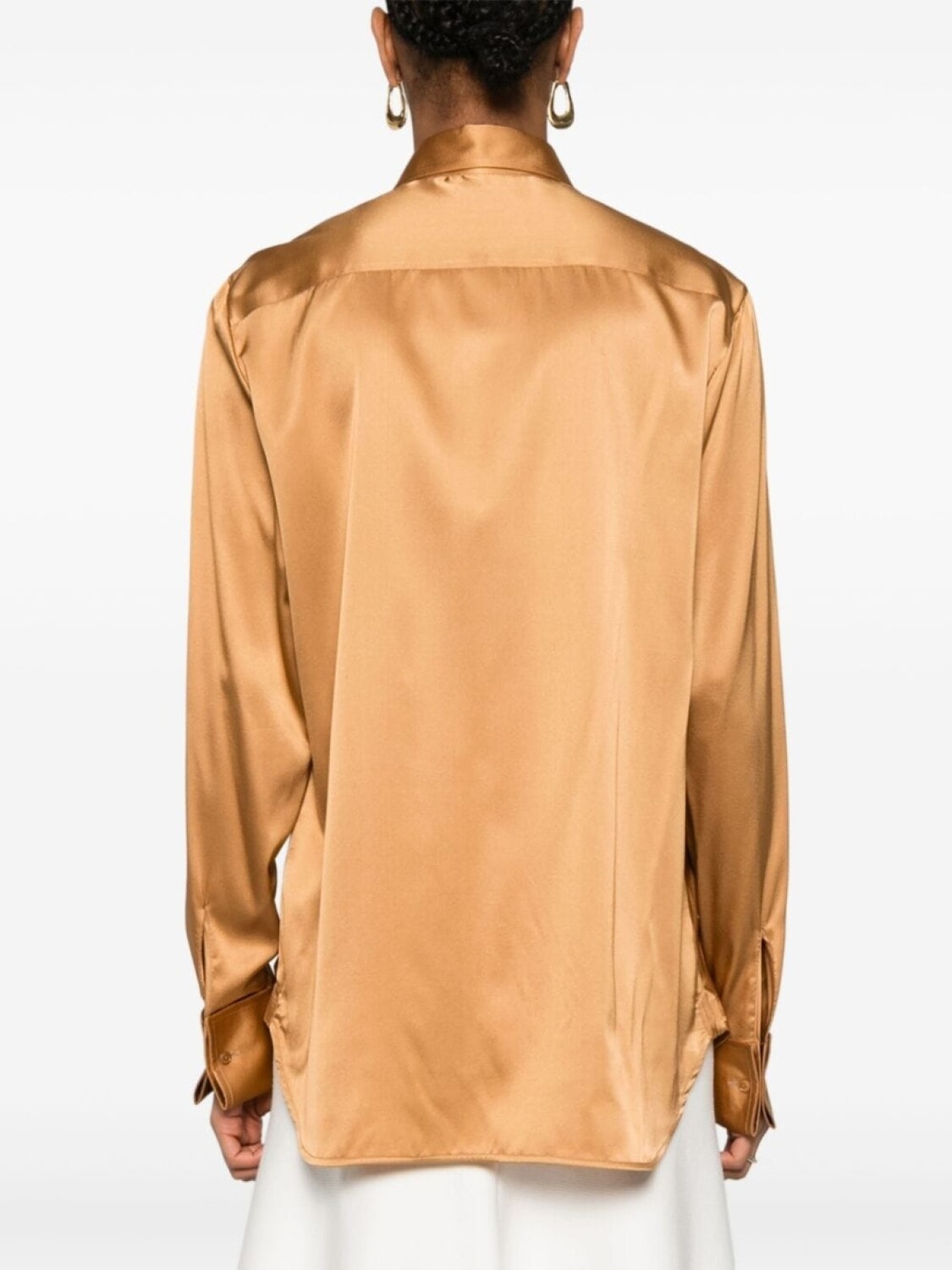 

Ermanno Scervino атласная рубашка, коричневый