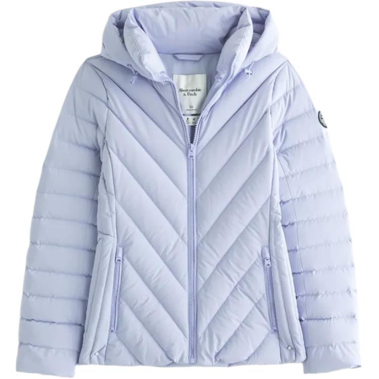 

Abercrombie＆Fitch Женская куртка-пуховик светло-голубого цвета, Light Blue