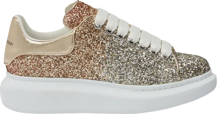 Кроссовки Alexander McQueen Wmns Oversized Sneaker 'Rose Gold Glitter', золотой