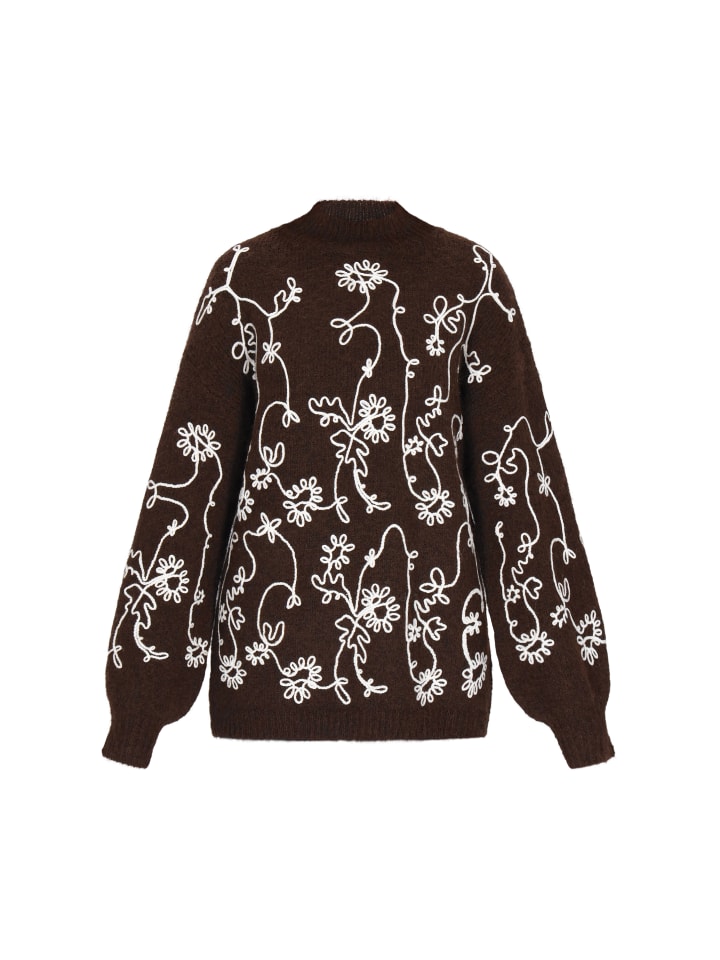 

Женский свитер кофейного цвета usha FESTIVAL