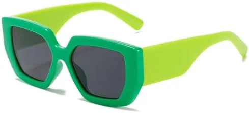 

Солнцезащитные очки в стиле стимпанк квадратной формы для женщин и мужчин, разноцветные, модные, большие, с защитой от УФ-излучения UV400 MTZJH, C5green-black