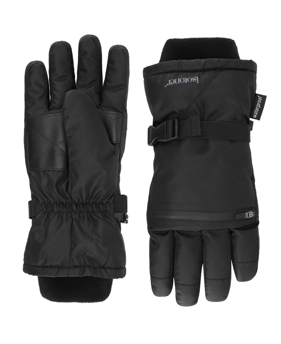 

Мужские стеганые лыжные перчатки Isotoner Signature, Black