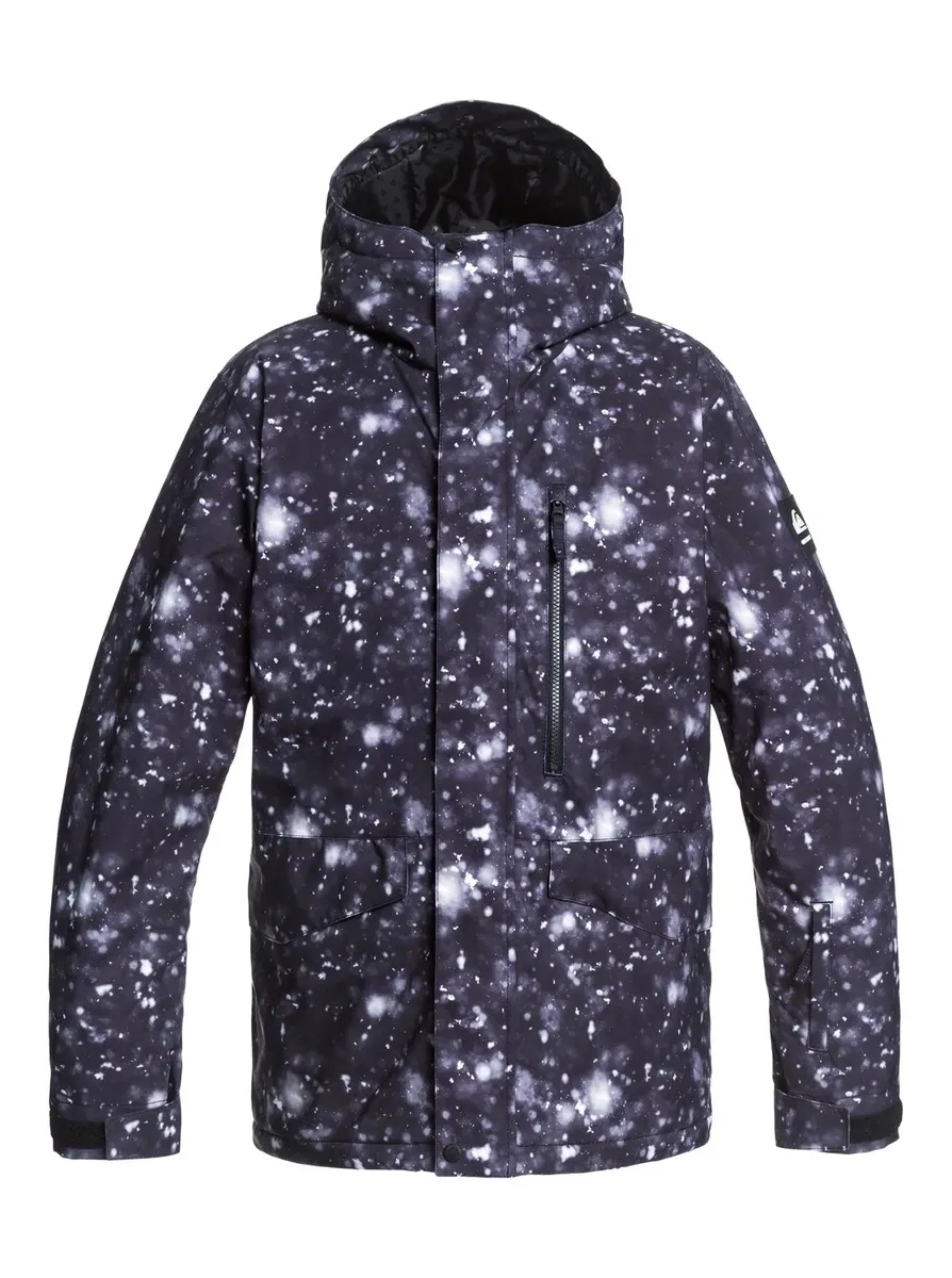 

Куртка для сноуборда Quiksilver "Mission Printed", цвет True Black Woolflakes