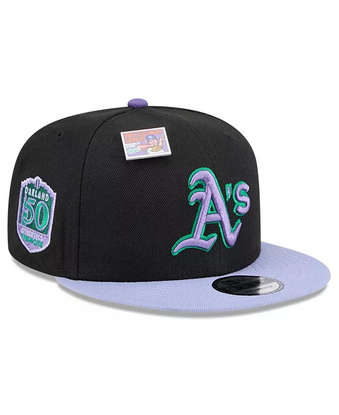 

Мужская черная/фиолетовая кепка Oakland Athletics Grape Big League Chew Flavor Pack 9FIFTY Snapback Hat New Era, черный