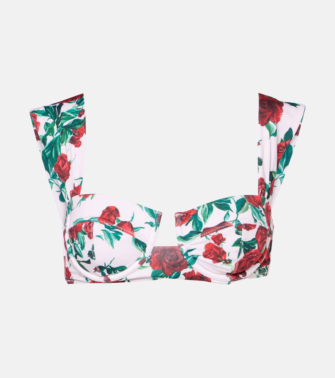

Верх бикини с цветочным принтом Donna Alexandra Miro, Pink Rose Print