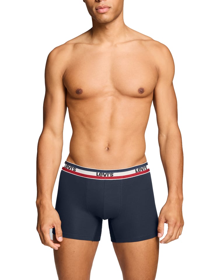 Levi´s Боксерские шорты LEVIS MEN REPEAT SPW LOGO BOXER BRIEF 2P темно-синего цвета — фото 3