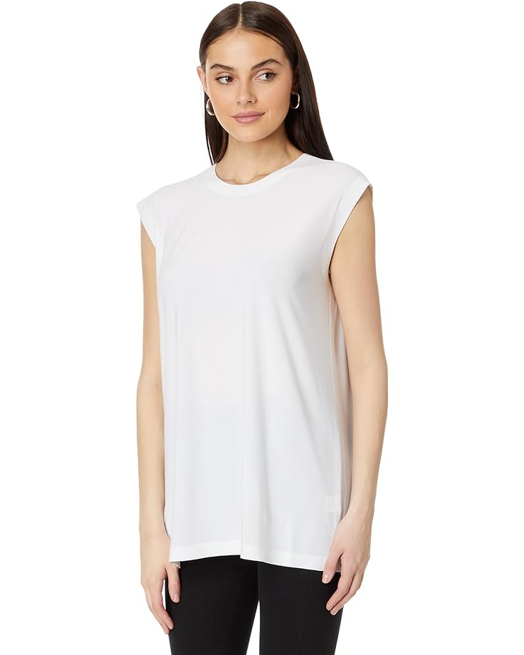 

Топ Norma Kamali SLEEVELESS BOYFRIEND CREWNECK, белый